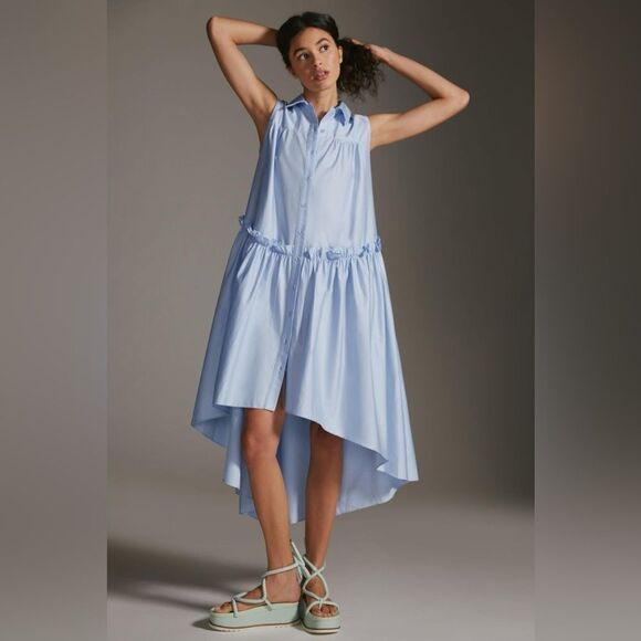 Anthropologie Devotion Twins Drop-Waist Midi Shirtdress/ size S - Picture 1 of 10